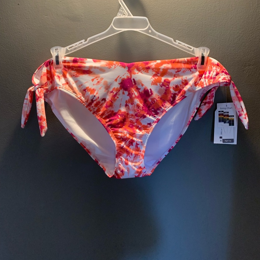 2/$20 Pink red and white bathing suit bottoms NWT